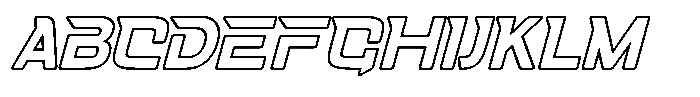 Fasthour Thin Outline Oblique FONT