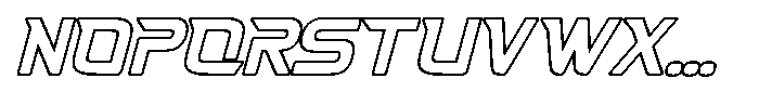 Fasthour Thin Outline Oblique Font LOWERCASE