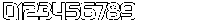 Fasthour Thin Outline Font OTHER CHARS