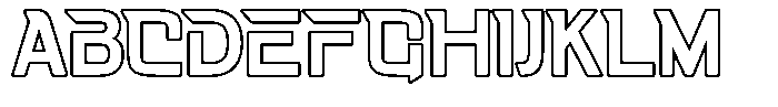 Fasthour Thin Outline Font UPPERCASE