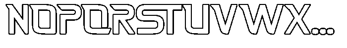 Fasthour Thin Outline Font UPPERCASE