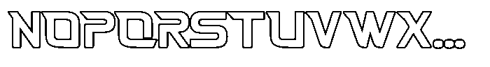 Fasthour Thin Outline Font LOWERCASE