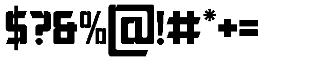 Fastrek Regular Font OTHER CHARS
