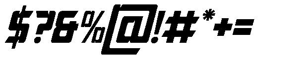 Fastrek Slant Font OTHER CHARS