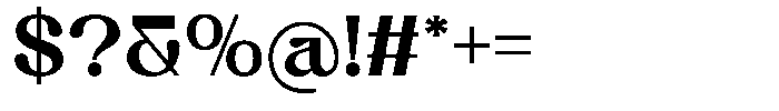 Fastue Bold Font OTHER CHARS