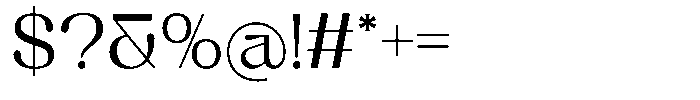Fastue Regular Font OTHER CHARS