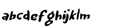 Fat Inker Italic Font LOWERCASE