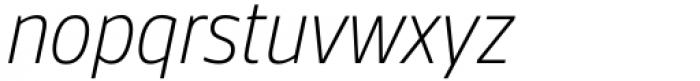 Fathom Condensed Thin Italic Font LOWERCASE