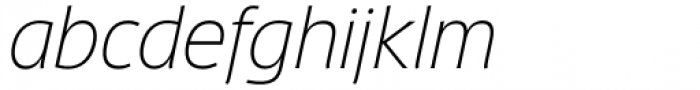 Fathom Thin Italic Font LOWERCASE