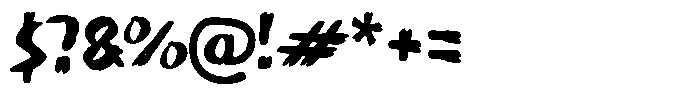 Fatofat Brush Font OTHER CHARS