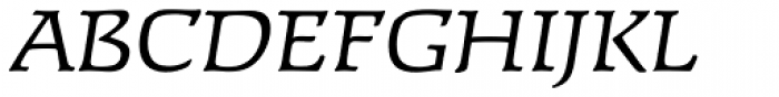 Faust Light Italic Old Style Figs Font UPPERCASE
