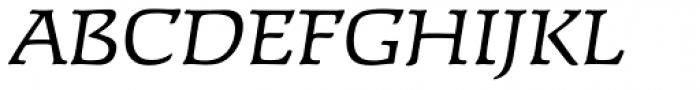 Faust Light Italic Font UPPERCASE