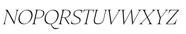 Fautive Thin Italic Font UPPERCASE