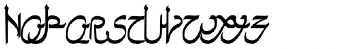 Faux Arabic Regular Font UPPERCASE