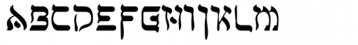 Faux Hebrew Regular Font LOWERCASE