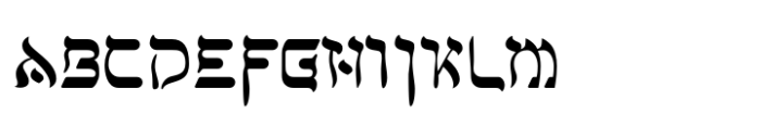 Faux Hebrew Font UPPERCASE