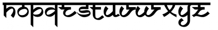 Faux Sanskrit Regular Font LOWERCASE