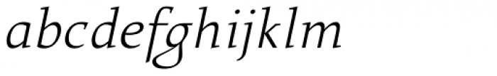 Favarotta Thin Italic Font LOWERCASE
