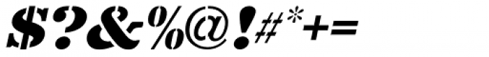 Favorite Stencil Oblique JNL Font OTHER CHARS