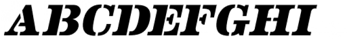 Favorite Stencil Oblique JNL Font LOWERCASE