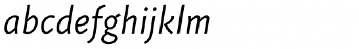 Fazeta Sans Light Italic Font LOWERCASE