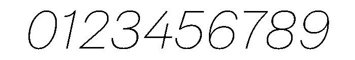 FAIRELumaSans HairlineItalic Instance Font OTHER CHARS