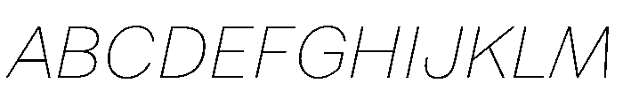 FAIRELumaSans HairlineItalic Instance Font UPPERCASE