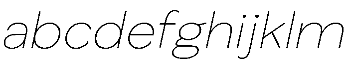 FAIRELumaSans HairlineItalic Instance FONT