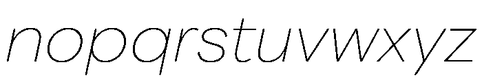 FAIRELumaSans HairlineItalic Instance Font LOWERCASE