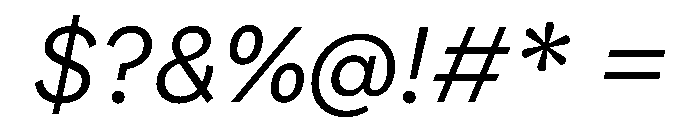 FAIRELumaSans LightItalic Instance Font OTHER CHARS