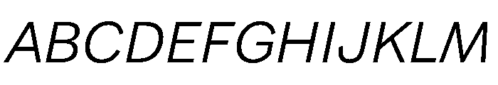 FAIRELumaSans LightItalic Instance Font UPPERCASE