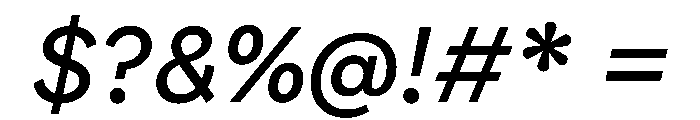 FAIRELumaSans RegularItalic Instance Font OTHER CHARS