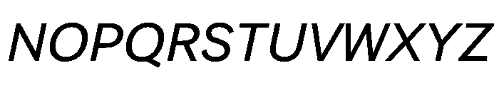 FAIRELumaSans RegularItalic Instance Font UPPERCASE