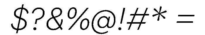 FAIRELumaSans ThinItalic Instance Font OTHER CHARS