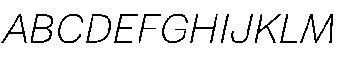 FAIRELumaSans ThinItalic Instance Font UPPERCASE