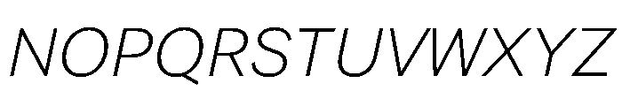 FAIRELumaSans ThinItalic Instance Font UPPERCASE