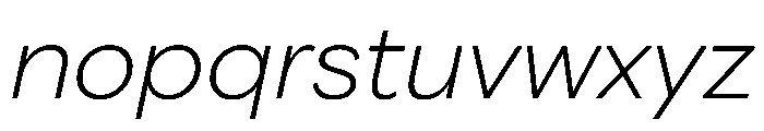 FAIRELumaSans ThinItalic Instance Font LOWERCASE