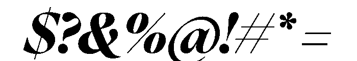 FAIREOctave DisplayBlackItalic Instance Font OTHER CHARS