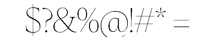 FAIREOctave DisplayHairline Instance Font OTHER CHARS