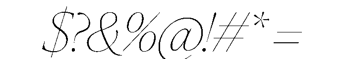 FAIREOctave DisplayHairlineItalic Instance Font OTHER CHARS