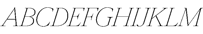 FAIREOctave DisplayHairlineItalic Instance Font UPPERCASE