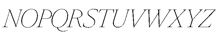 FAIREOctave DisplayHairlineItalic Instance Font UPPERCASE