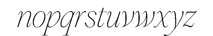 FAIREOctave DisplayHairlineItalic Instance Font LOWERCASE