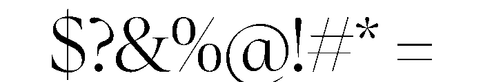 FAIREOctave DisplayLight Instance Font OTHER CHARS