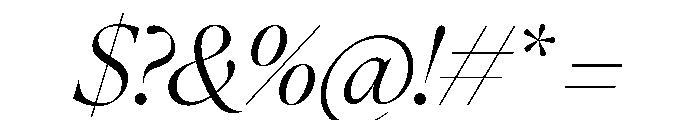 FAIREOctave DisplayLightItalic Instance Font OTHER CHARS