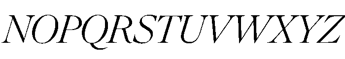 FAIREOctave DisplayLightItalic Instance Font UPPERCASE