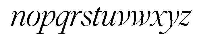 FAIREOctave DisplayLightItalic Instance Font LOWERCASE