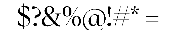 FAIREOctave DisplayRegular Instance Font OTHER CHARS