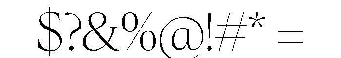 FAIREOctave DisplayThin Instance Font OTHER CHARS