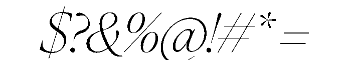 FAIREOctave DisplayThinItalic Instance Font OTHER CHARS